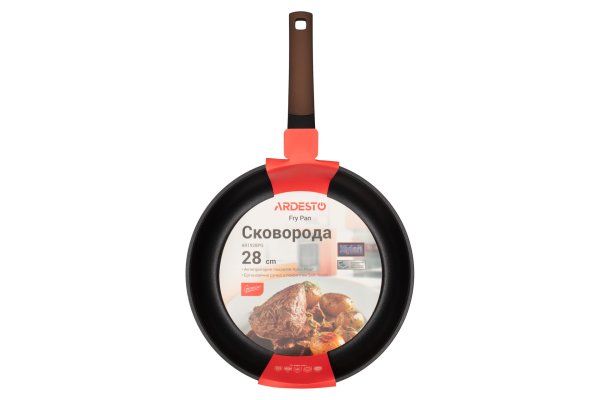 Сковорода Ardesto Gemini Foggia 28 см, коричневий, алюміній