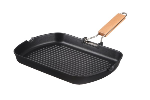 Сковорода гриль Ardesto Gemini Baceno 34*24 см, чорний, алюміній