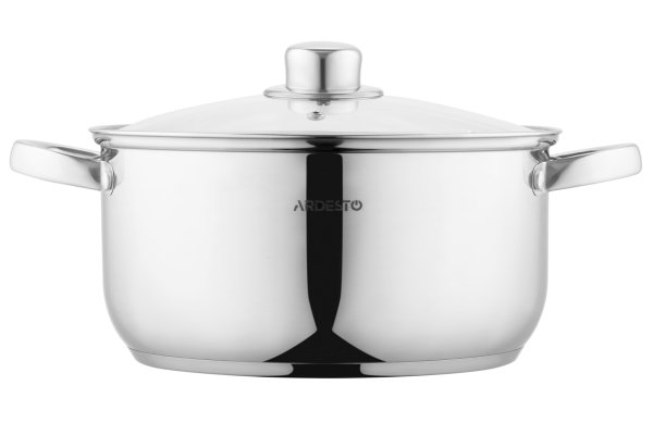 Каструля Ardesto Gemini Gourmet Aosta, скляна кришка, 5 л, нержавіюча сталь