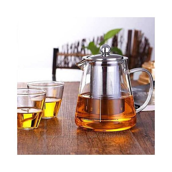 Заварник Ardesto Gemini Milano, 750 мл, боросилікатне скло, нержавіюча сталь