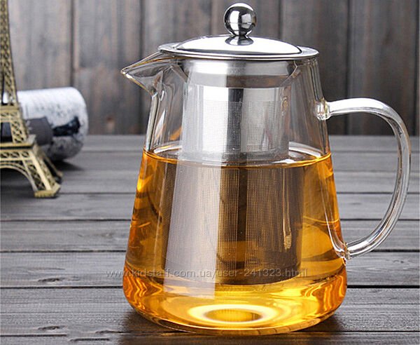 Заварник Ardesto Gemini Milano, 750 мл, боросилікатне скло, нержавіюча сталь