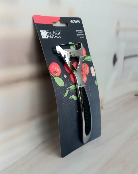 Овочечистка Ardesto Black Mars, чорний, цинковий сплав, пластик