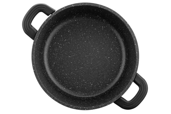 Каструля Ardesto Gemini Anzio, скляна кришка, 20 см, 2,5 л, чорний, алюміній