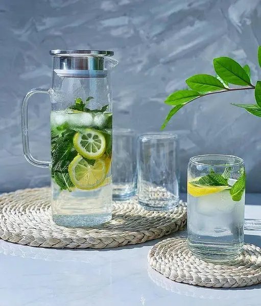 Глечик Ardesto з кришкою, 1200 мл, боросилікатне скло, нержавіюча сталь