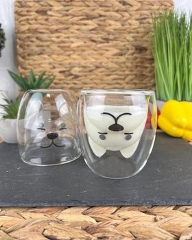 Набір чашок Ardesto Animals з подвійними стінками, 200 мл, 2 од., боросилікатне скло