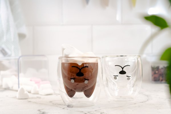 Набір чашок Ardesto Animals з подвійними стінками, 200 мл, 2 од., боросилікатне скло