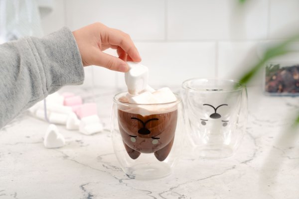 Набір чашок Ardesto Animals з подвійними стінками, 200 мл, 2 од., боросилікатне скло