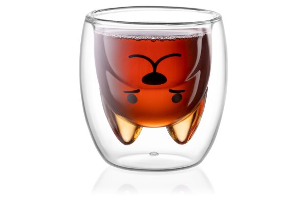 Набір чашок Ardesto Animals з подвійними стінками, 200 мл, 2 од., боросилікатне скло