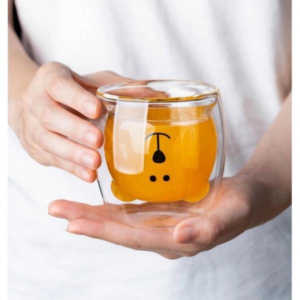 Набір чашок Ardesto Animals з подвійними стінками, 250 мл, 2 од., боросилікатне скло