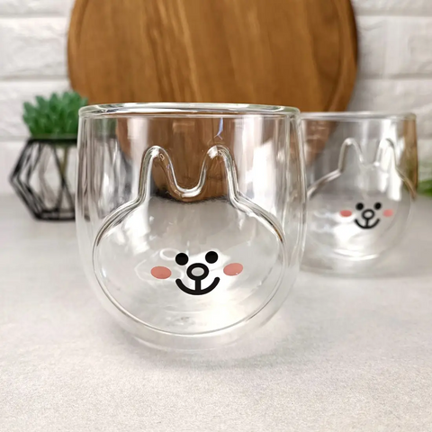 Набір чашок Ardesto Animals з подвійними стінками, 300 мл, 2 од., боросилікатне скло