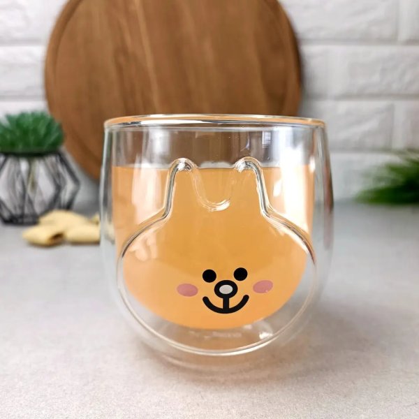 Набір чашок Ardesto Animals з подвійними стінками, 300 мл, 2 од., боросилікатне скло