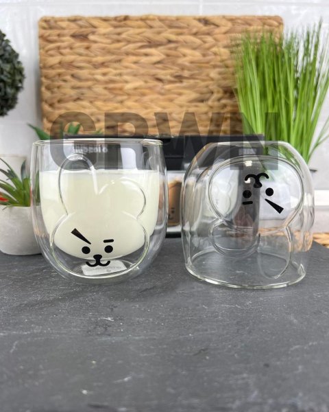 Набір чашок Ardesto Animals з подвійними стінками, 300 мл, 2 од., боросилікатне скло