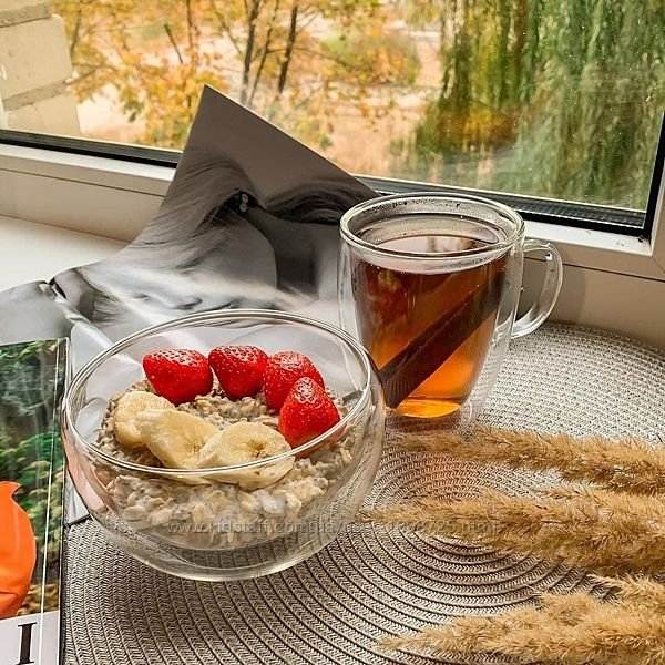 Піала Ardesto з подвійними стінками, 500 мл, боросилікатне скло