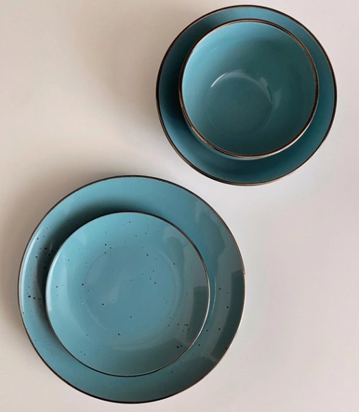 Салатник Ardesto Bagheria, 14 см, Misty blue, кераміка