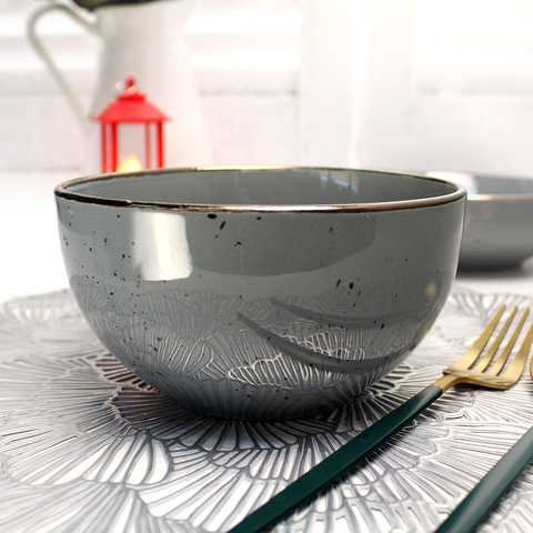 Салатник Ardesto Bagheria, 14 см, Grey, кераміка