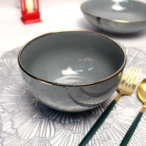 Салатник Ardesto Bagheria, 14 см, Grey, кераміка