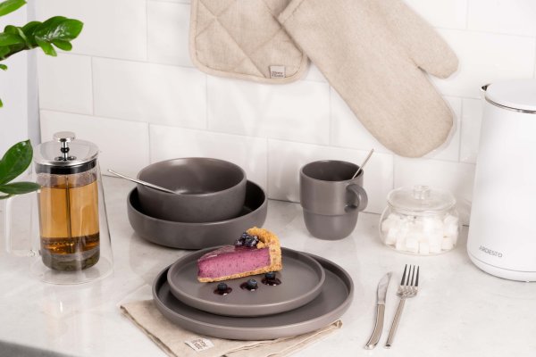 Салатник Ardesto Trento, 16 см,сірий, кераміка