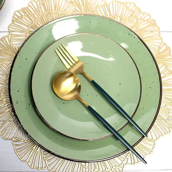 Тарілка десертна Ardesto Bagheria, 19 см, Pastel green, кераміка