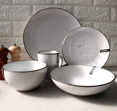 Тарілка десертна Ardesto Lucca, 19 см, Winter white, кераміка