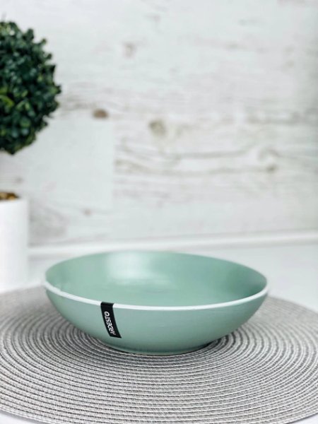 Тарілка супова Ardesto Cremona, 20 см, Pastel blue, кераміка