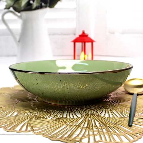 Тарілка супова Ardesto Bagheria, 20 см, Pastel green, кераміка