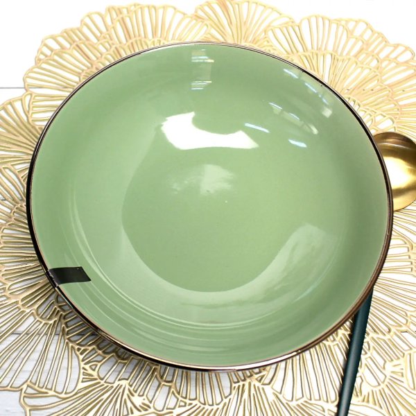 Тарілка супова Ardesto Bagheria, 20 см, Pastel green, кераміка