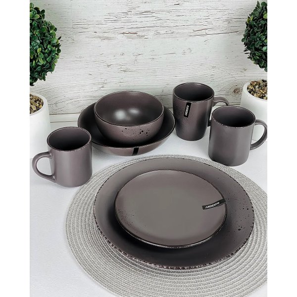 Тарілка супова Ardesto Lucca, 20 см, Grey brown, кераміка