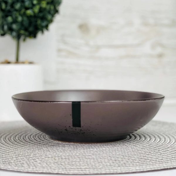 Тарілка супова Ardesto Lucca, 20 см, Grey brown, кераміка