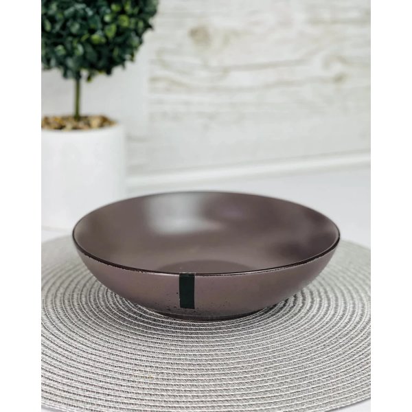 Тарілка супова Ardesto Lucca, 20 см, Grey brown, кераміка