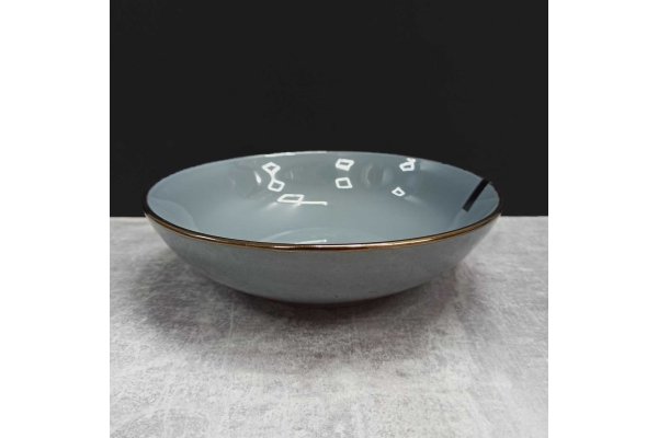 Тарілка супова Ardesto Bagheria, 20 см, Grey, кераміка