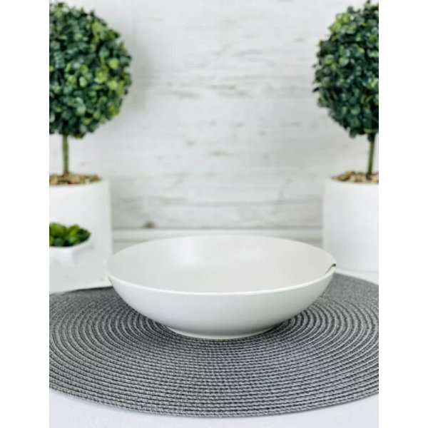 Тарілка супова Ardesto Molize, 20 см , біла, кераміка