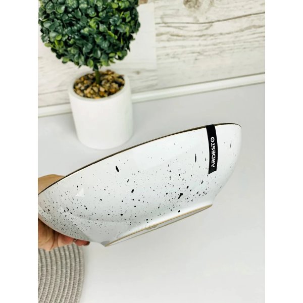 Тарілка супова Ardesto Bagheria, 20 см, Bright white, кераміка