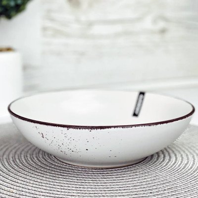 Тарілка супова Ardesto Lucca, 20 см, Winter white, кераміка