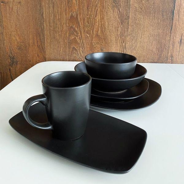 Блюдо прямокутне Ardesto Molize, 25х14 см, чорне, кераміка