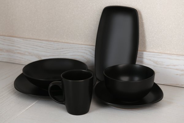 Блюдо прямокутне Ardesto Molize, 25х14 см, чорне, кераміка