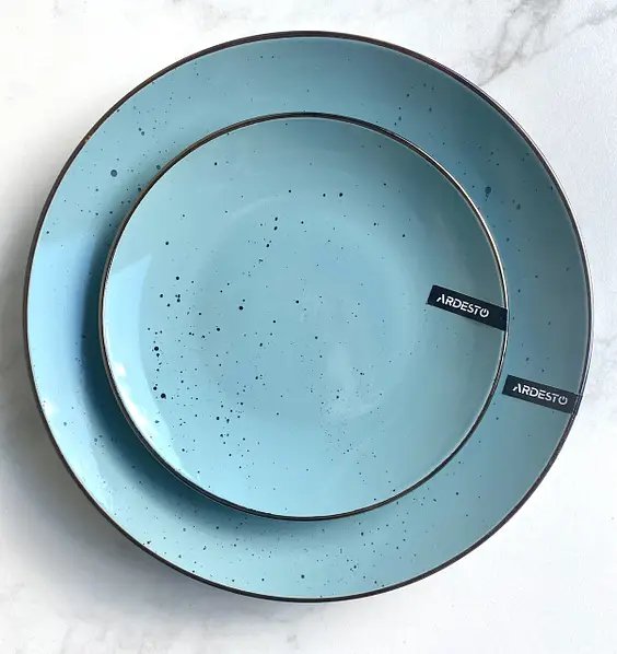 Тарілка обідня Ardesto Bagheria, 26 см, Misty blue, кераміка