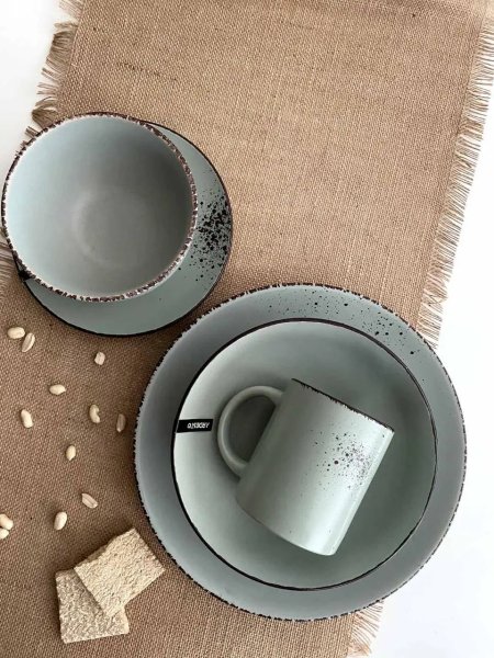 Тарілка обідня Ardesto Lucca, 26 см, Illusion blue, кераміка