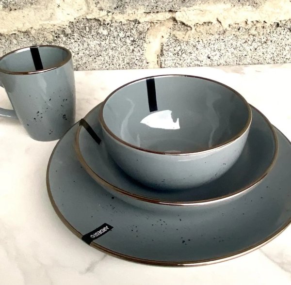 Тарілка обідня Ardesto Bagheria, 26 см, Grey, кераміка