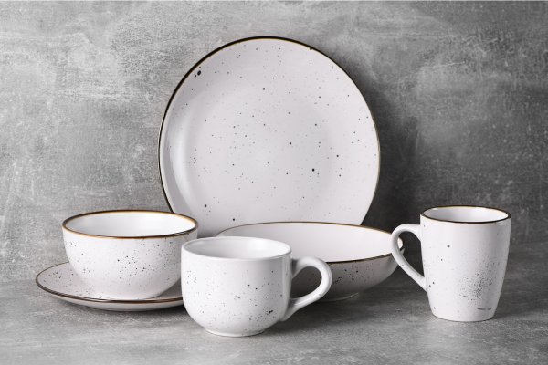 Тарілка обідня Ardesto Lucca, 26 см, Winter white, кераміка