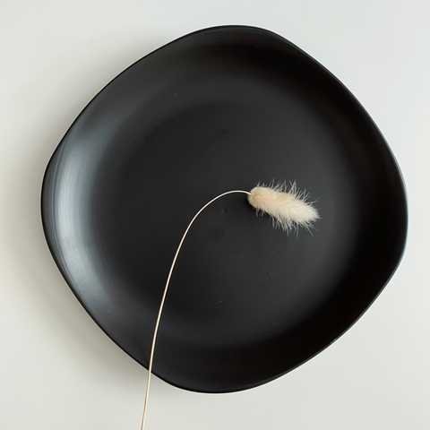 Тарілка обідня квадратна Ardesto Molize, 27х27 см, чорна, кераміка