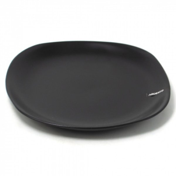 Тарілка обідня квадратна Ardesto Molize, 27х27 см, чорна, кераміка