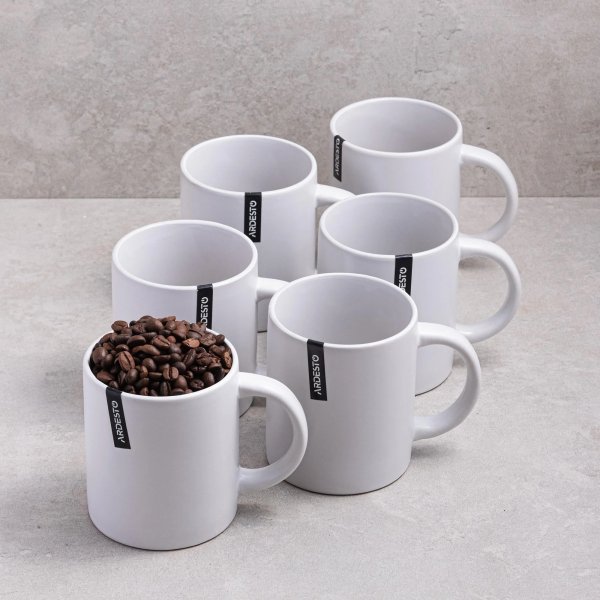 Чашка Ardesto Lucca, 360 мл , White, кераміка