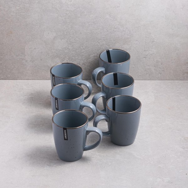 Чашка Ardesto Bagheria, 360 мл , Grey, кераміка