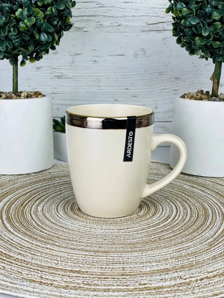 Чашка Ardesto Liguria, 360 мл , Cream, кераміка