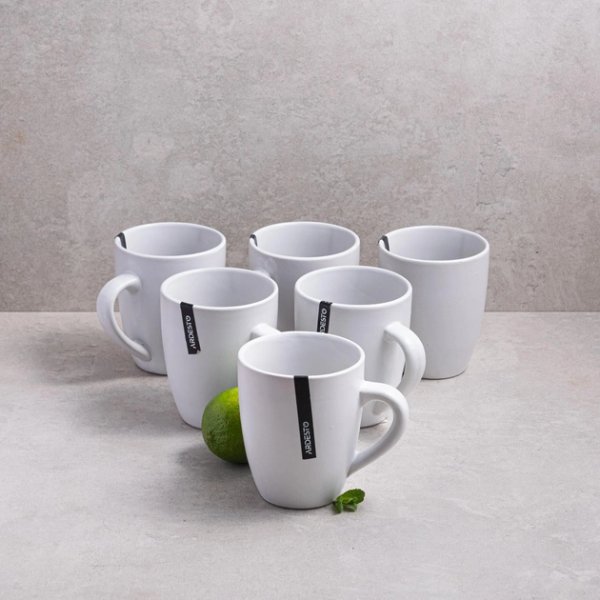 Чашка Ardesto Lucca, 360 мл , White, кераміка