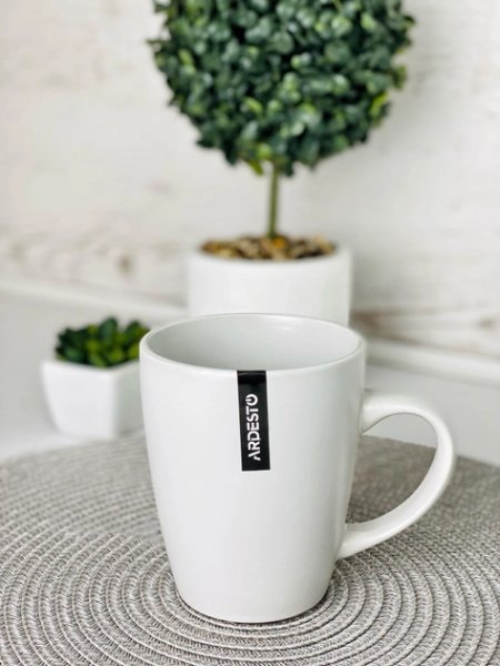 Чашка Ardesto Lucca, 360 мл , White, кераміка