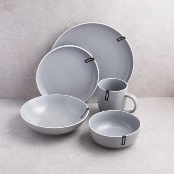 Чашка Ardesto Cremona, 390 мл, Dusty grey, кераміка