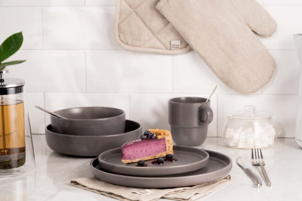 Чашка Ardesto Trento, 390 мл , сіра, кераміка