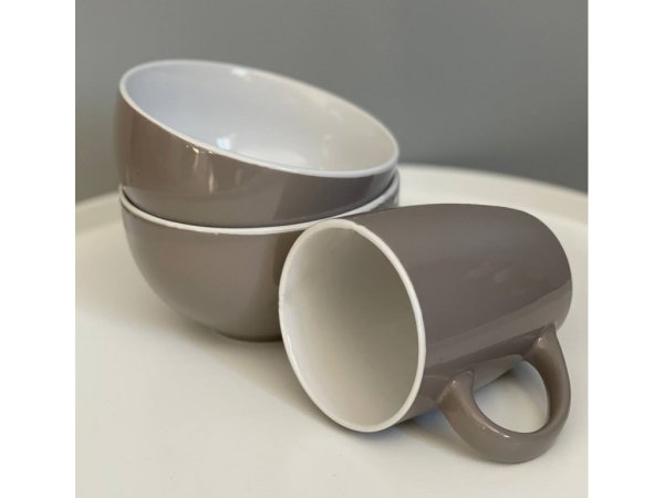 Салатник Ardesto Savona, 14 см, бежево-білий, кераміка