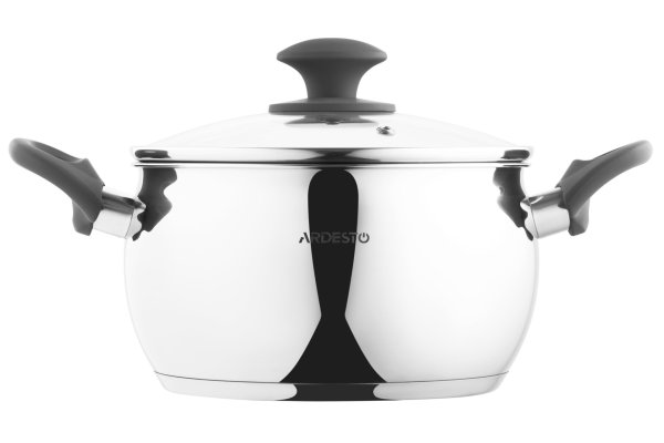 Каструля Ardesto Gemini Cremona, скляна кришка, 4.0 л, нержавіюча сталь